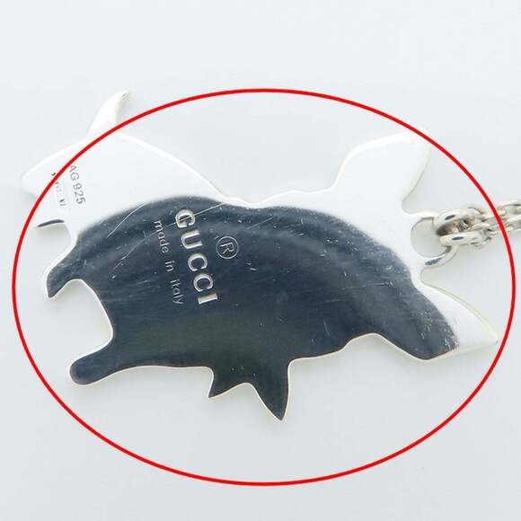 GUCCI French Bulldog Necklace in 925 Sterling Silver for Women, 294636 - Picture 6 of 8